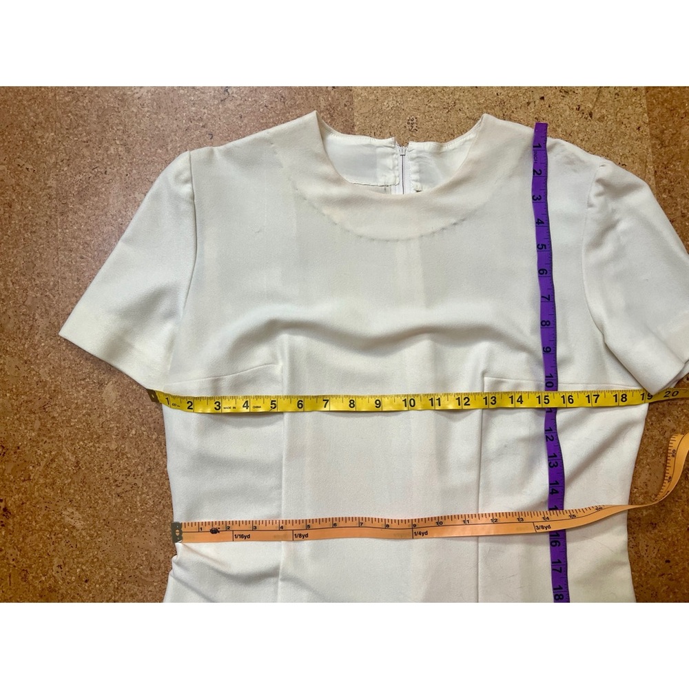 Vintage Off/Cream White Basic Layering Dress - image 7